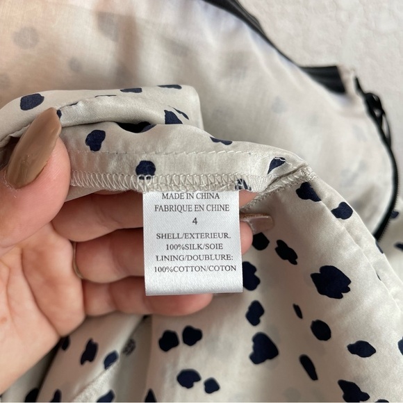 Theory 100% Silk Strapless Tiered Ruffle Skirt Dress All Over Pattern Size 4 - Picture 9 of 10